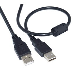  Storite? USB 2.0 Type A Male to Type A Male Cable (1.3m - 4.2 Foot - 130cm) (Black)